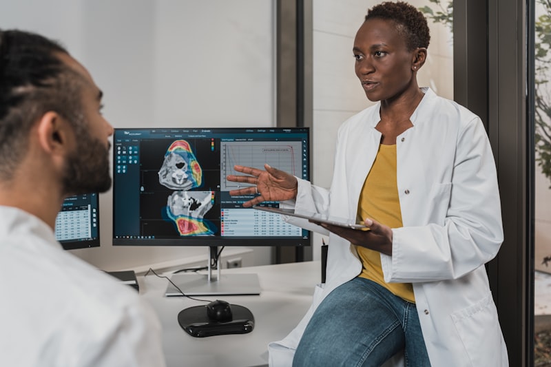 Nurse practitioner providing patient care